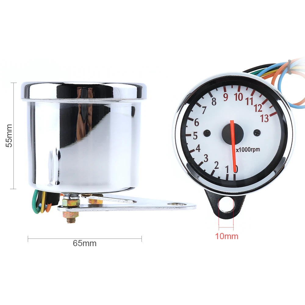 Универсальный 13000 об/мин скутер мотоцикл Аналоговый тахометр Gauge12v мотоциклетные инструменты скутер индикатор скорости