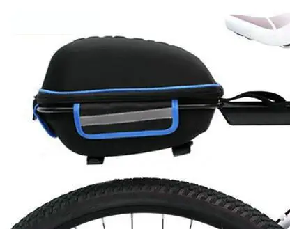 Велосипедная задняя стойка, багажная сумка MTB, рама из алюминиевого сплава, посылка, быстросъемная рама, посылка с водонепроницаемым чехлом - Color: Blue