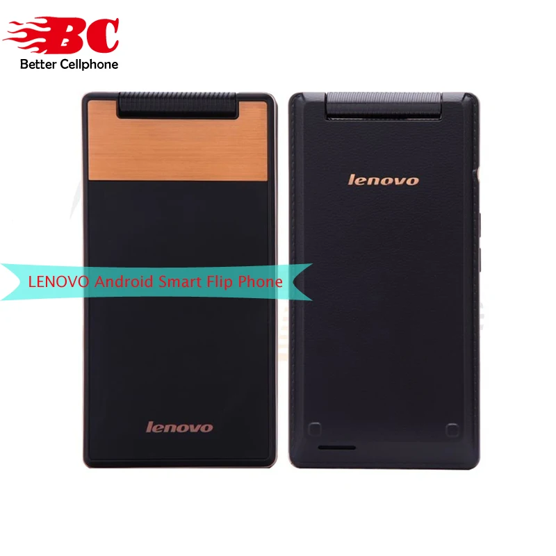 Original Lenovo A588T Flip Mobile Phone Android 4 4 MTK6582 Quad Core 512MB RAM 4GB ROM