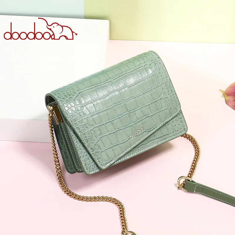 

Doodoo Women Fashion Shoulder Bag Luxury Chain Womens Messenger Bags High Quality Leather Ladies Crossbody Bags for 2019 New