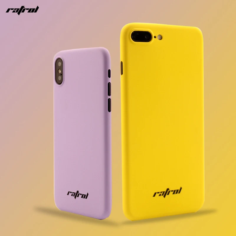 

Matte Mobile Phone Cases For iPhone X 7 8 Back Cover Case Candy Color Anti-knock Ultra-thin Case For iPhone 6 6s Telefone Caixa