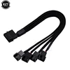 Hot sale Black Sleeved 4pin IDE Molex to 4-Port 3Pin/4Pin Cooler Cooling Fan Splitter Power Cable Environmental Connector Cables ► Photo 1/4