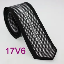 Yibei Coachella Галстуки Для мужчин черный границы серебро в Вертикальную Полоску геометрический тонкий Средства ухода за кожей Шеи Галстуки Повседневные платья 6 см Средства ухода за кожей шеи галстук жаккарда галстук