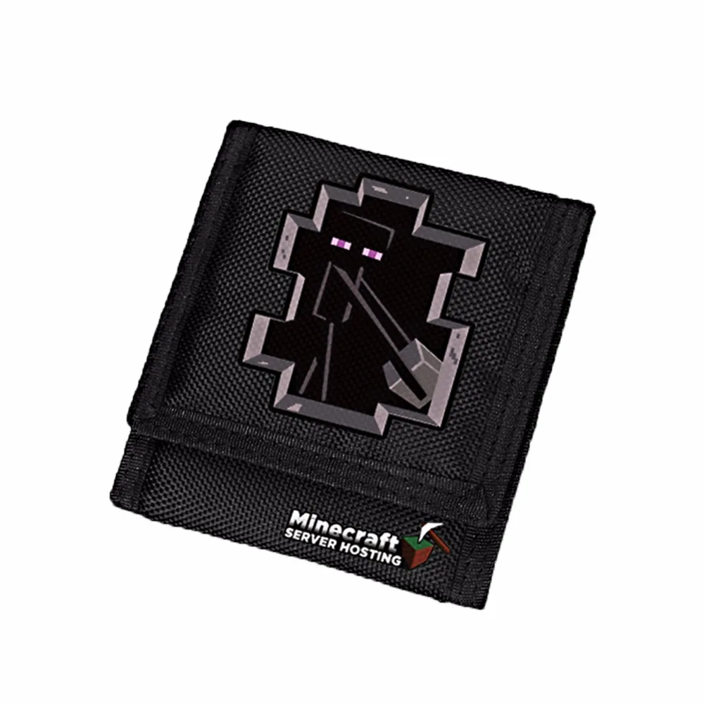 Zshop Computer Game Minecraft font b Wallet b font Enderman Oxford Black Short font b Purse