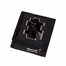 Zshop Computer Game Minecraft font b Wallet b font Enderman Oxford Black Short font b Purse