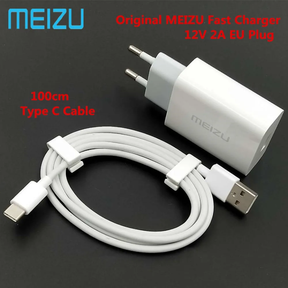 

Original Meizu Note 9 MTP Mcharge Quick Wall Charger +USB TYPE C Cable fast charging 12V 2A For Mei zu 15 16 16s 16th/m6 note X8