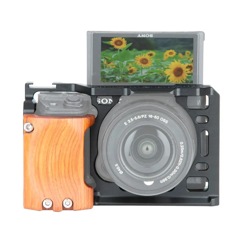 Niceyrig 6400 6500 набор клетки для камеры Sony A6500 камера с деревянной рукояткой фитинг A6400