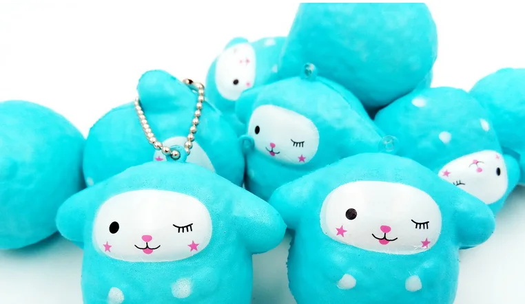 DHL500pcs 6 см новые животные медленно растут Kawaii голубые овцы с Мягкое Очарование сжимаются детские игрушки для малышей игрушки Рождественский подарок