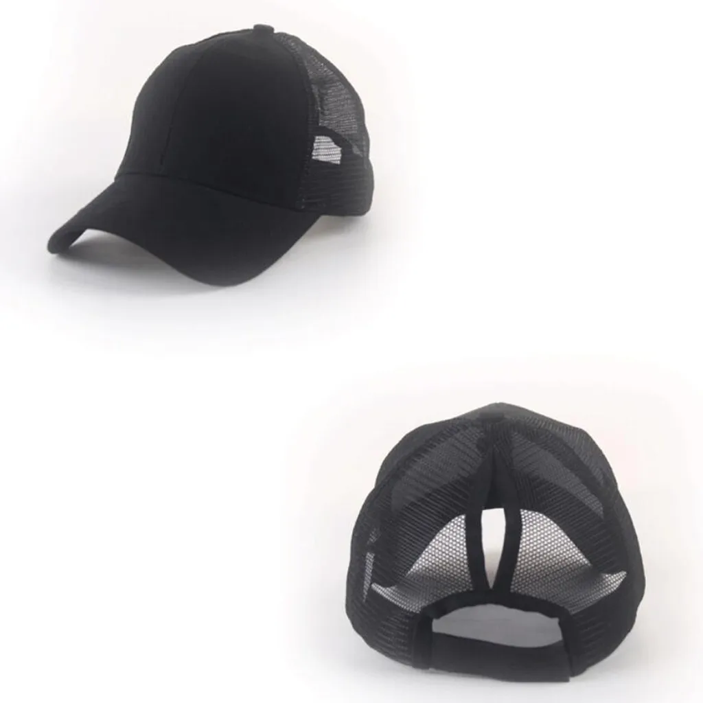 Unisex de moda Cola de Caballo desordenado bollos camionero simple hueco de béisbol Visor gorras papá casuales sombreros gorras para hombre Baseball #20 Unisex de moda Cola de Caballo desordenado bollos camionero simple hueco de béisbol Visor gorras papá casuales sombreros gorras para hombre Baseball #20