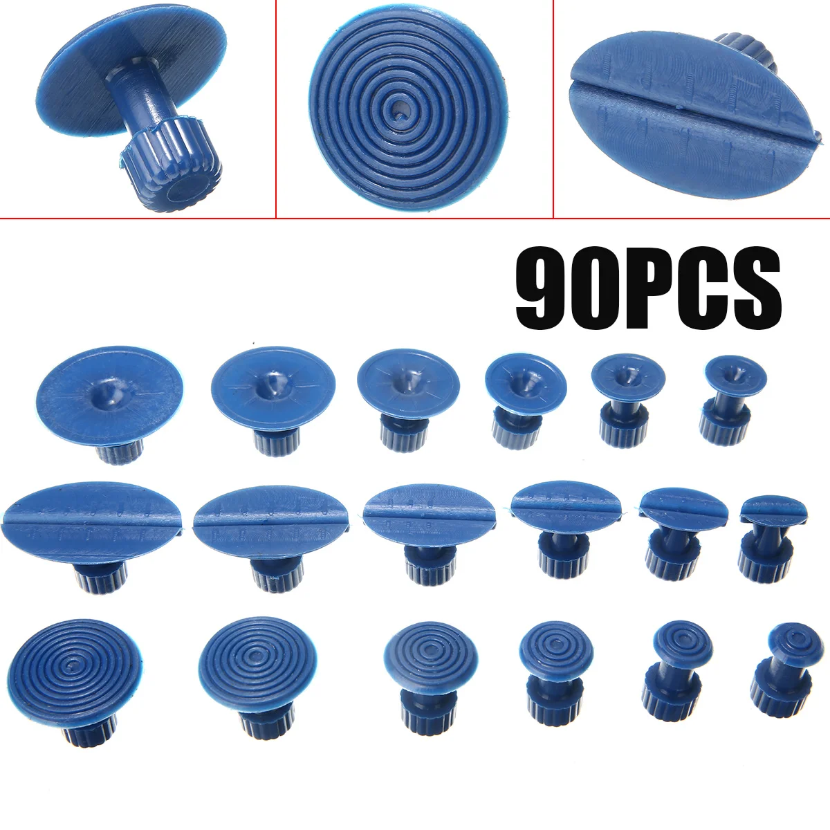 

New Arrival 90pcs Car Body Glue Pulling Tabs Paintless Dent Repair Hail Removal Tools For All Puller