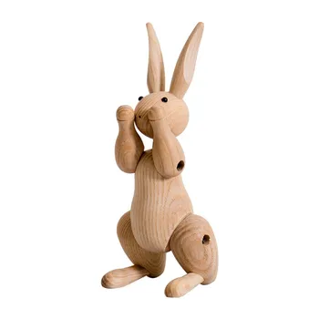 

Fashion Wooden Ornaments Rabbit Figurines Nordic Decoration Home Cute Animal Crafts