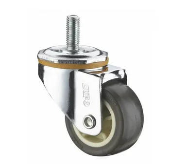 

free shiping SUPO Casters 1.5 "M6mm Screws Rubber Muffled Furniture Cabinet Trolley Flower Rack Caster