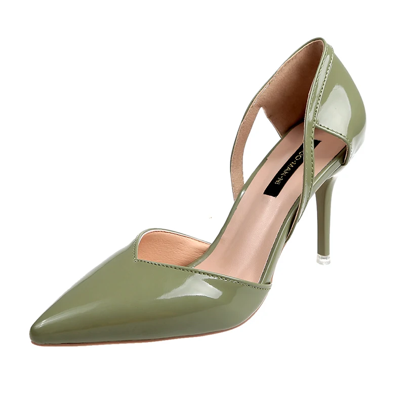 Г., новые модные весенние женские замшевые туфли на высоком каблуке обувь с острым закрытым носком Уличная обувь для отдыха Size34-39 из искусственной кожи