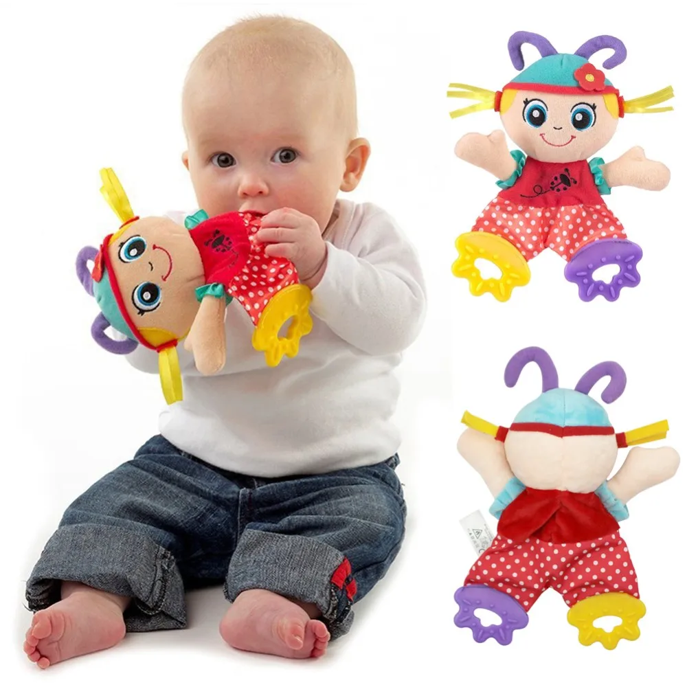 Lovely Baby Infant Cute Plush Toy Comfort Towel with Teether Girl Soft