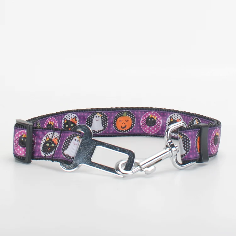 " 25 мм мультфильм/Хэллоуин печатным рисунком grosgrain ленты, нейлон безопасности автомобиля пряжка на ремешке для домашних животных - Цвет: Антикварный цинк