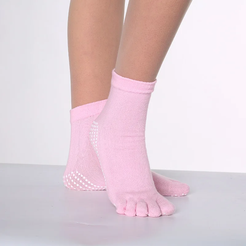 

Hot Calcetines Warm Cute Socks With Five Fingers New Winter Women Toe Socks Cotton Non Slip Dance Pilates Sock N83-1 Z44