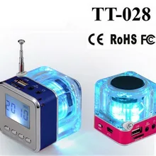 NIZHI Мини портативные музыкальные колонки СВЕТОДИОДНЫЙ дисплей стерео звуковая коробка TT-028 цифровой fm-радио FM радио SD/TF USB диск MP3 плеер