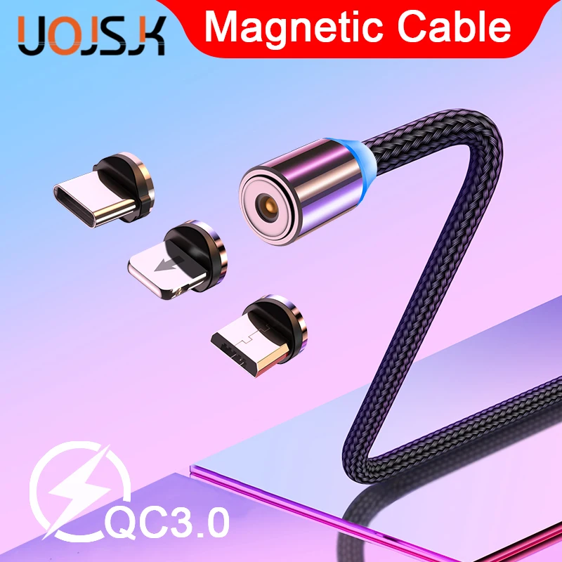 

UOJSJK Magnetic Cable Micro USB Charger Type C Cable Fast Charging USB-C Charge Type-C Wire For iPhone X Samsung Xiaomi Cable 1m