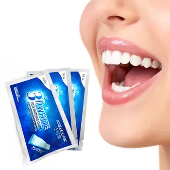 

1/7/14 pcs 3D White Gel Teeth Whitening Strips Oral Hygiene Care Double Elastic Teeth Strips Whitening Dental Bleaching Tools