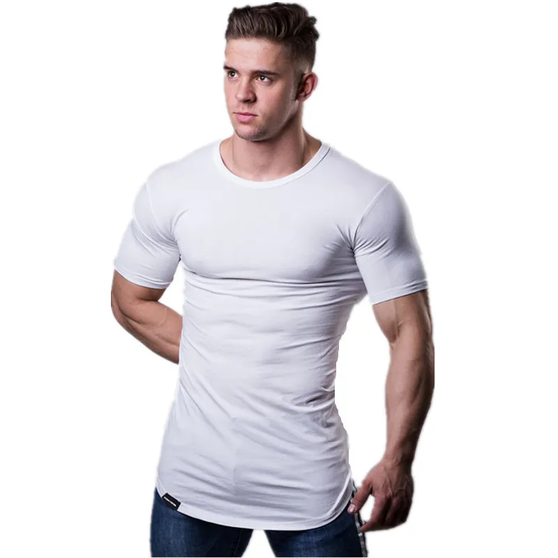 

Men short sleeve Cotton t shirt Summer style Gyms Fitness Slim T-shirts Male Casual O-Neck Print Tees Tops Bodybuilding Clothing