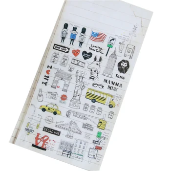 

1 Pcs New York Holiday Korean Sonia Stickers Cellphone Decal Diary Calendar Decorative Sticker Flakes 1012 Memo Pads