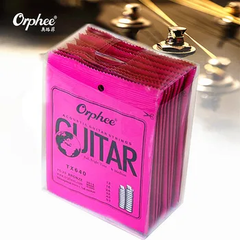 

Orphee TX640 012-053 Acoustic Guitar Strings Hexagonal core+8% nickel Bronze Bright tone Extra light guitar Accessories 10sets