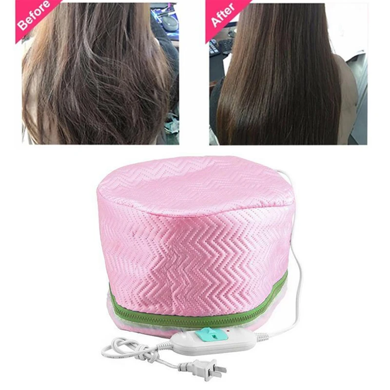 

2019 New 1Pcs Hair Steamer Cap Dryers Electric Hair Heating Cap Thermal Treatment Hat Beauty SPA Nourishing Hair Styling Care
