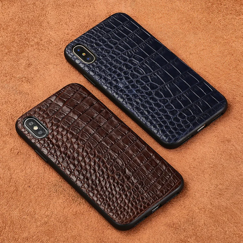 Real Crocodile skin Shockproof back case For Apple