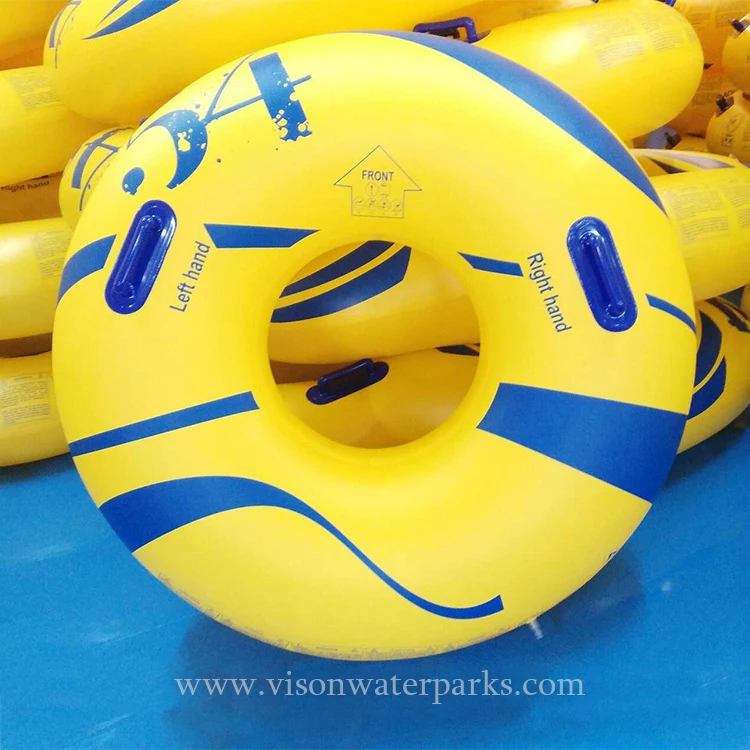 Strong Fiberglass Water Wave Pool Lazy River Slide single Inflatable 1 person tube VIT01 for water slide Vison Waterparks (2)