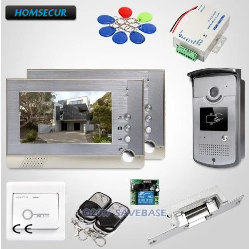 

HOMSECUR 1V2+ Strike Lock 7" Video Door Phone Intercom System HOMSECUR with Real-time Outdoor Monitoring