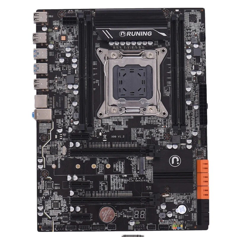 X99 Lga2011-3 материнская плата для Intel I7 E5-V3/E5-V4 4-канальный Ddr4 64G Ram Nvme Ssd M.2 Sata3.0 Usb3.0 Pcie16X |