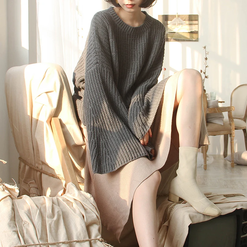 Col zieht che eam2019 Mode Solide Manches Sauvage Pull O Femmes L Nouveau auf Mar Printemps Vintage Flare Couleur tdxBChQsr
