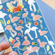 4 шт./лот Корея пару Фламинго украшения Наклейки/Сделай сам альбом дневник деко Наклейки/школьные канцелярские принадлежности gt280