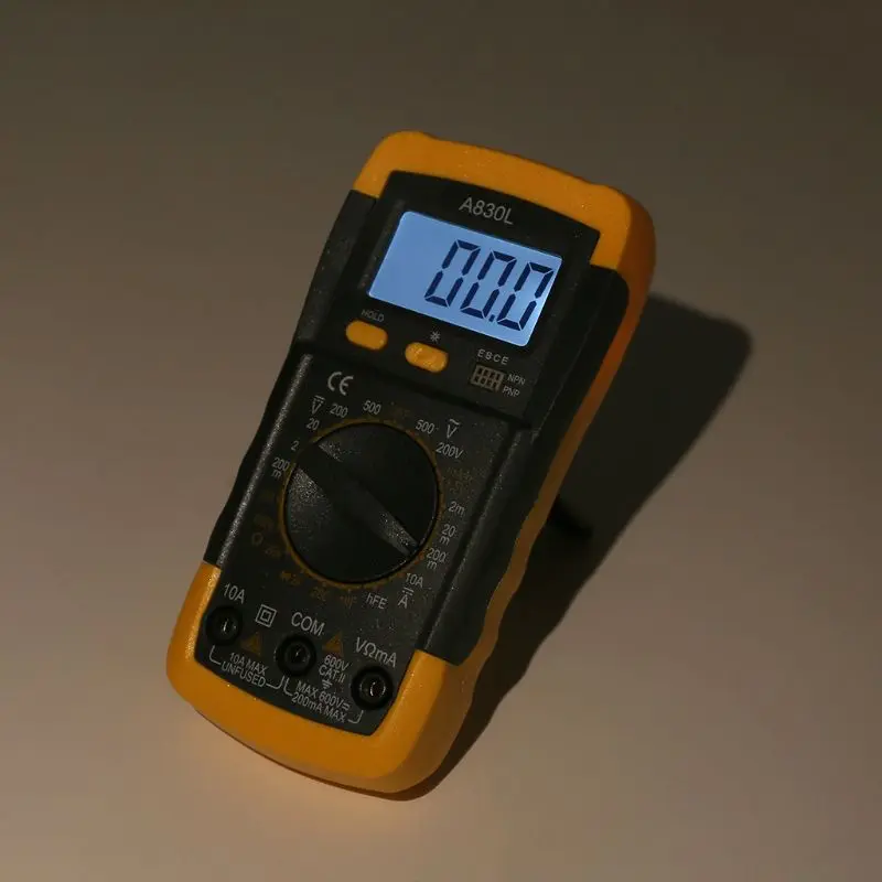 A830L Digital Multimeter LCD AC/DC Ammeter Voltmeter Tester Meter with Backlight DIgital Multimeter