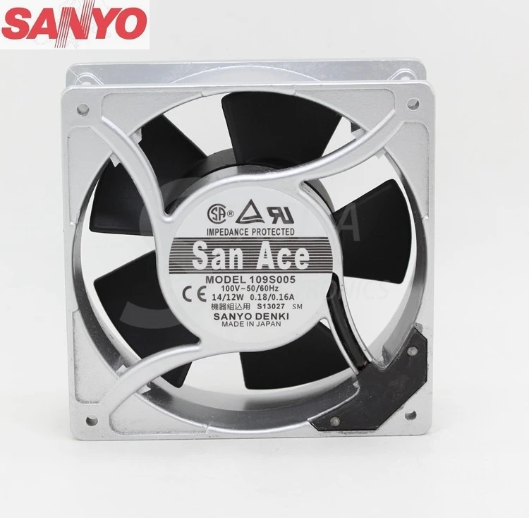 Оригинал для Sanyo 109S005 100В 0 18/0.16A алюминиевая рама 12038 12 см вентилятор|12cm fan|fan 12cm12038 fan