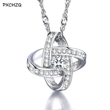

Ms. Silver Colour pendant heart eternal love fashion super flash crystal jewelry high quality jewelry No necklace