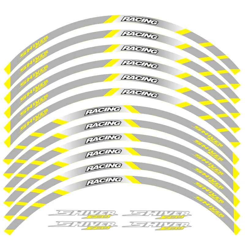 Мотоцикл 12 частей полоса для 17 размера колеса стикер полоса светоотражающий водонепроницаемый обод для Aprilia SHIVER 750 shiver 750