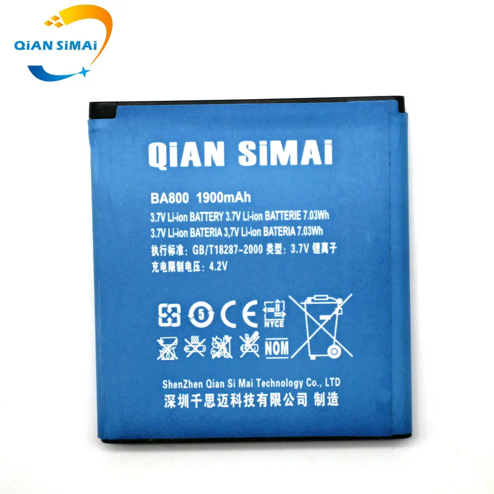 

QiAN SiMAi BA800 Battery For Sony Xperia LT26i LT25i LT25c LT26ii Mobile Phone