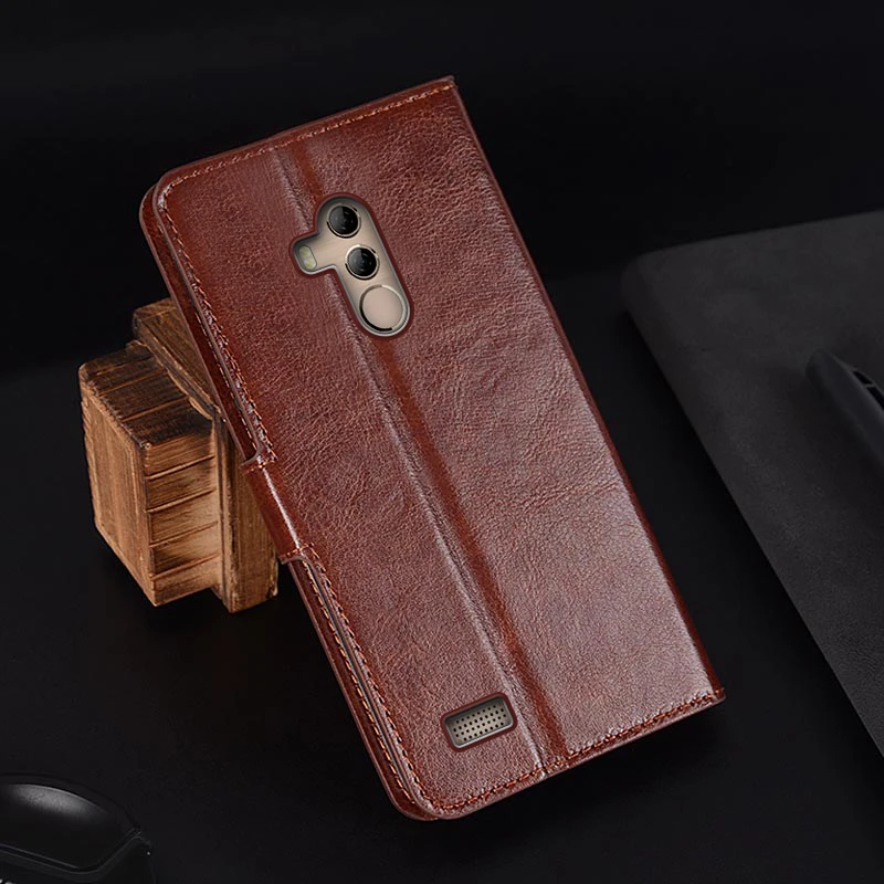 Для Leagoo T8S чехол 5 дюймов Роскошный кожаный бумажник Защитный для Магнитный с