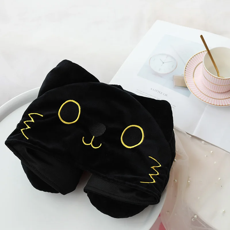Hooded-8 25 видов мультфильмов u-образная Толстовка дорожная подушка для шеи Подушка для сна Kawaii животные подушки с капюшоном для самолета домашний текстиль - Цвет: Hooded-8