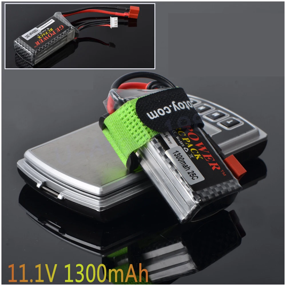

1pcs GE Power 7.4V 11.1V 1300Mah 25C MAX 40C T Plug Lipo Battery 2S 3s for RC Car Airplane Helicopter