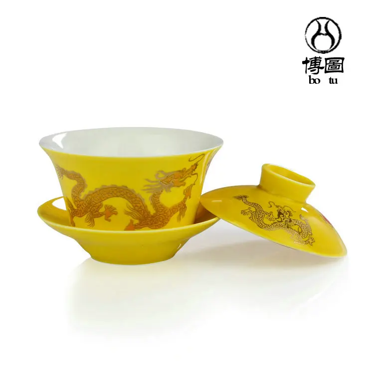 Китайский чайный сервиз Gaiwan фарфор, традиционный Античный Чайный набор кунг-фу Tureen керамическая чашка для свадебного чая, Gongfu Gaiwan 200 мл