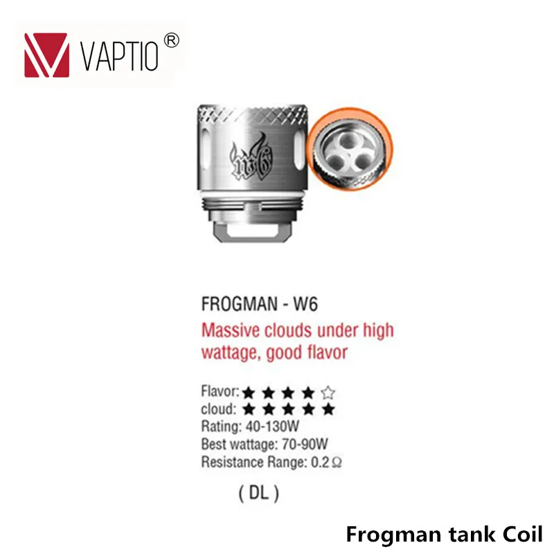 Электронная сигарета Vaptio Frogman испаритель катушка 0 15 Ом 2 4 ом головка испарителя
