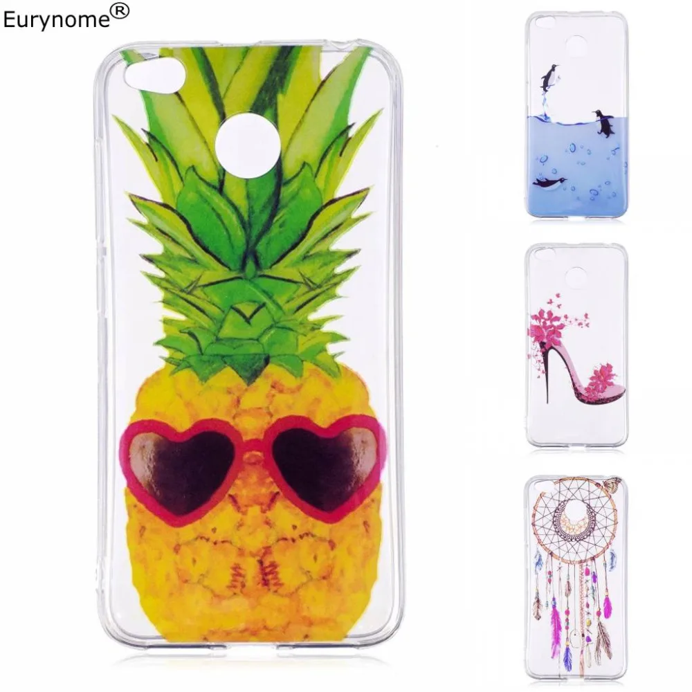

Case For Xiaomi Redmi 4X Cartoon Flower Pineapple Soft Silicon TPU Transparent Cover Case for Xiaomi Redmi 4x Redmi4x Prime Pen