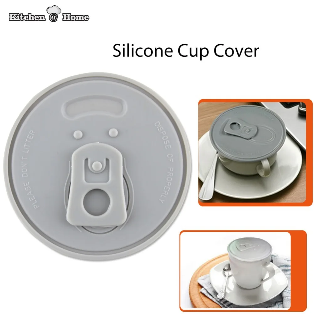 3 Piece Silicone Cup Cover Leakproof Coffee Mug Suction Lid Cap