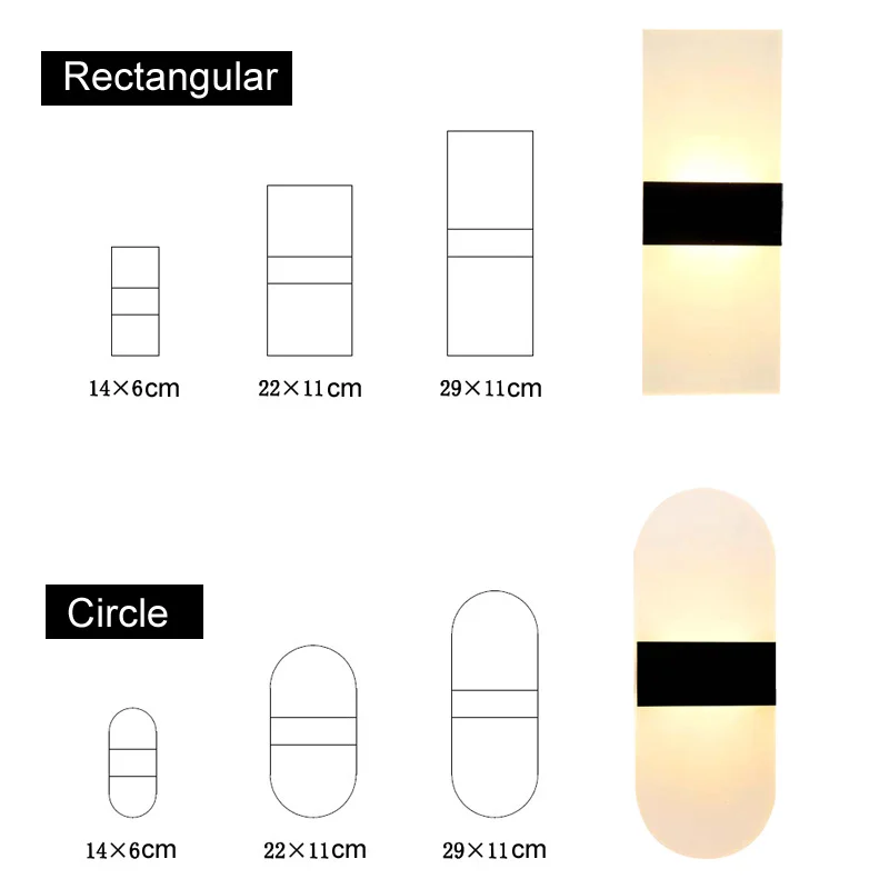  Modern Led wall lamp bedroom bedside lamp wall sconces modern aisle balcony lamp acrylic Stair Mirr - 32949454221