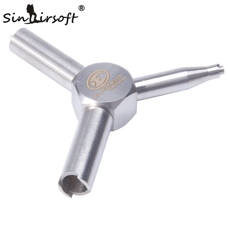 

SINAIRSOFT Element Stainless Steel Multifunctional Valve Key Air Valve Tools Airsoft Hunting Accessories