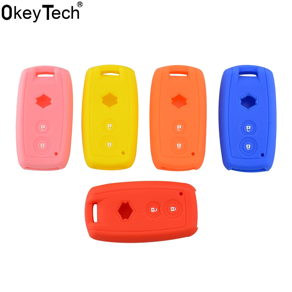 OkeyTech Soft Silicone Remote Car Key Fob Case Cover Good Quality Shell Holder 2 Buttons For Suzuki Grand Vitara SX4 Swift XL-7