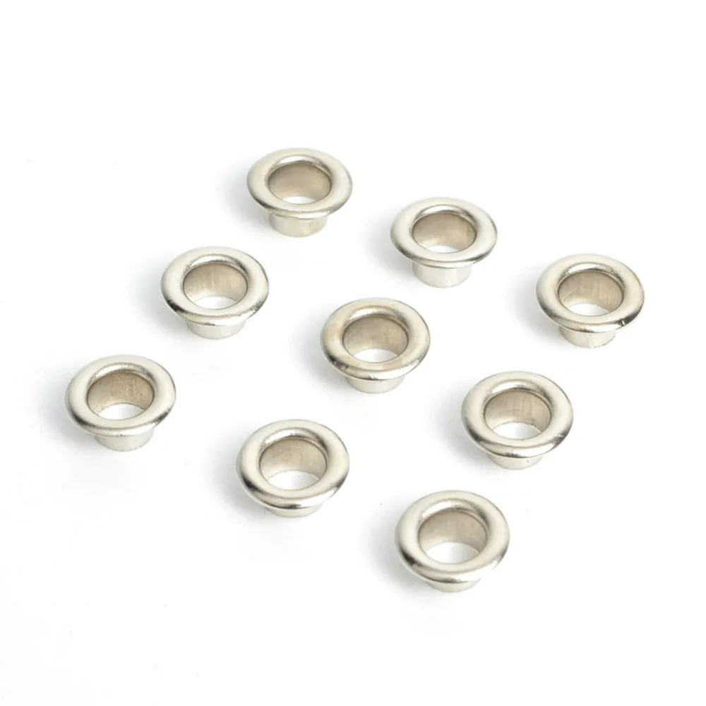 Eyelet Grommet Ring 100PCs 5mm Round Metal Eyelets For Scrapbook Clothes Shoe Bag Belt Sewing Part