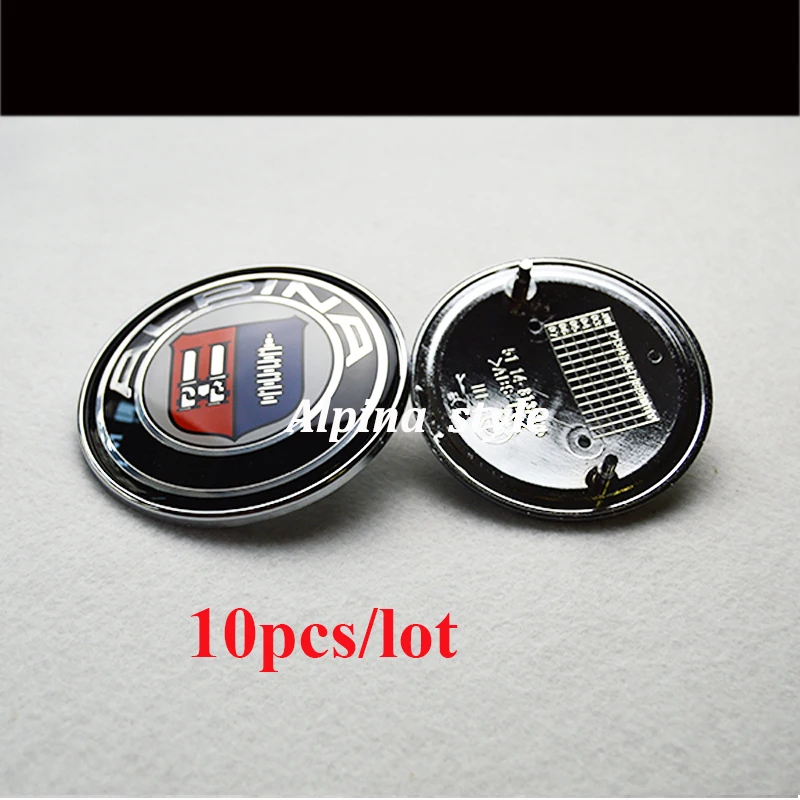 

10pcs 82mm 74mm Car Head Hood Emblem Cap/Rear Trunk Emblem Cover Auto Tail Boot Logo Label/Front Bonnet Badge for ALPINA